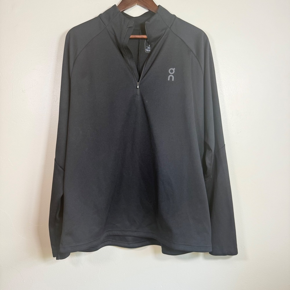 On Running Climate Shirt Quarter Zip Performance Pullover Size XL Black